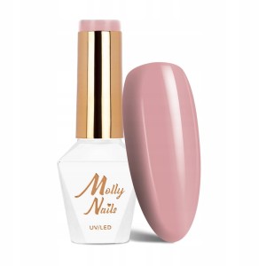 Molly Nails Sensual Nr 203 Naomi Gel Polish HEMA/Di-HEMA Free Różowy lakier hybrydowy LED/UV 8g
