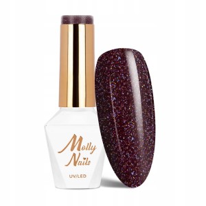 Molly Nails Story Time Nr 626 Her Eyes Gel Polish HEMA/Di-HEMA Free Bordowy lakier hybrydowy LED/UV 8g
