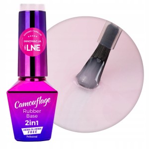 Molly Nails Rubber Base 2in1 Camouflage Kolorowa baza kauczukowa do paznokci HEMA/Di-HEMA Free 10g