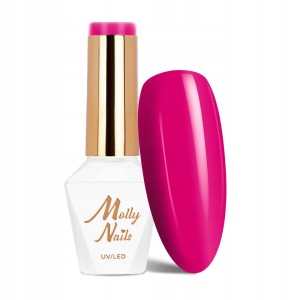 Molly Nails Flamingo 143 Botanical Elodie Gel Polish HEMA/Di-HEMA Free Różowy lakier hybrydowy LED/UV 8g
