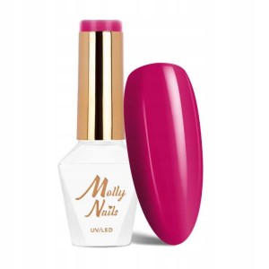 Molly Nails Flamingo 145 Aruba Gel Polish HEMA/Di-HEMA Free Różowy lakier hybrydowy LED/UV 8g