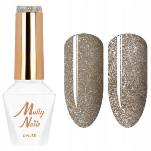 Molly Nails Flashing Lights 3 Nr 610 Skin Lights HEMA/Di-HEMA Free Brokatowy lakier hybrydowy LED/UV Gel Polish 8g