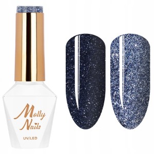 Molly Nails Flashing Lights 3 Nr 618 Intensity HEMA/Di-HEMA Free Brokatowy lakier hybrydowy LED/UV Gel Polish 8g