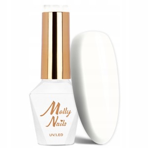 Molly Nails Wedding Yes, I Do 20 Creamy White Gel Polish HEMA/Di-HEMA Free Biały lakier hybrydowy LED/UV 8g