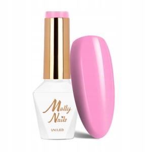 Molly Nails Yoghurt 121 Marshmallow Gel Polish HEMA/Di-HEMA Free Różowy lakier hybrydowy LED/UV 8g