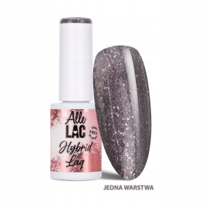 AlleLac Hybrid Lag Gel Polish Browns Smoky Glitter Brązowy brokatowy lakier hybrydowy do paznokci HEMA/Di-HEMA Free 6g