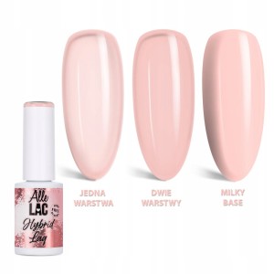 AlleLac Hybrid Lag Gel Polish Nudes Light Petal Beżowy lakier hybrydowy do paznokci HEMA/Di-HEMA Free 6g