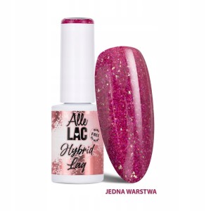 AlleLac Hybrid Lag Gel Polish Pinks Fuchsia Glitter Różowy brokatowy lakier hybrydowy do paznokci HEMA/Di-HEMA Free 6g