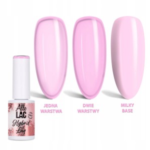 AlleLac Hybrid Lag Gel Polish Pinks Misty Rose Różowy lakier hybrydowy do paznokci HEMA/Di-HEMA Free 6g