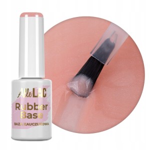 AlleLac Rubber Base 07 Peach Bling Baza kauczukowa do paznokci HEMA/Di-HEMA Free 7g