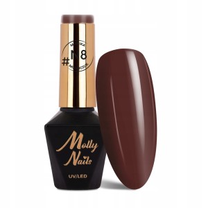Molly Nails by Monika Mielniczuk Natural N8 Brązowy lakier hybrydowy LED/UV Gel Polish HEMA/Di-HEMA Free 8g