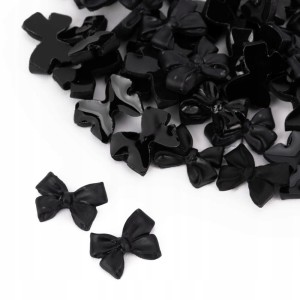 Molly Nails Ozdoby kokardki 3D do zdobienia paznokci czarne 100 sztuk