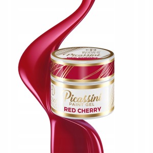 Boska Nails Picassini Paint Gel Red Cherry Czerwony  żel do zdobień paznokci Nail Art 5ml