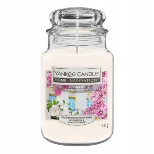 Yankee Candle Home Inspiration City Blooms - Duża świeca zapachowa 538g palenie 90-120 godzin trzypoziomowe nuty gardenia, piżmo. zielone jabłko