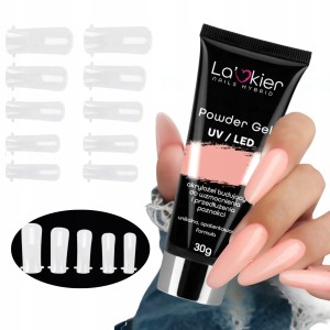 La’kier Zestaw do przedłużania paznokci - akrylożel 30g Musk + formy Classic 100 sztuk