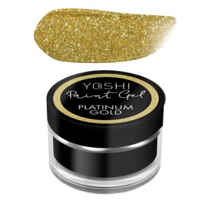 Yoshi Paint Gel Platinum Gold Brokatowy żel do zdobień paznokci złoty 5g