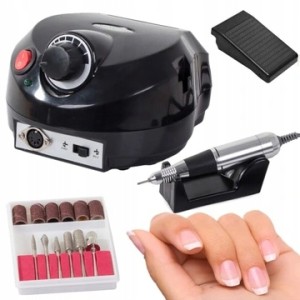 Frezarka do manicure i pedicure DM208 (frezarka telefon) moc 35W 6 frezów – czarna