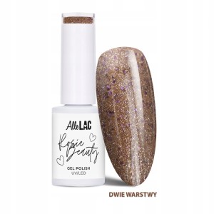AlleLac Rosie Beauty Gel Polish Fireworks Miedziany lakier hybrydowy z brokatem LED/UV HEMA/Di-HEMA Free 6g