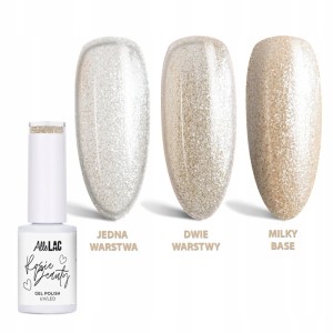 AlleLac Rosie Beauty Gel Polish Gold Złoty lakier hybrydowy z brokatem LED/UV HEMA/Di-HEMA Free 6g