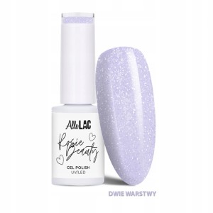  AlleLac Rosie Beauty Gel Polish Snow Fioletowy lakier hybrydowy z brokatem LED/UV HEMA/Di-HEMA Free 6g
