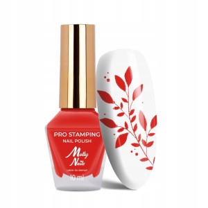 Molly Nails Pro Stamping Nr 11 Red Lakier do stempli blaszek wzorków czerwony 10ml