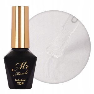 Molly Nails Top No Wipe Mr Miracle Clear do lakierów hybrydowych nie przyjmujący pigmentu HEMA/Di-HEMA Free 10g