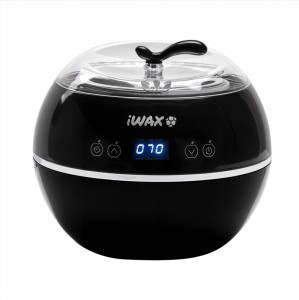 iWax Inteligentny podgrzewacz LCD 100W 500ml do wosku twardego oraz w puszkach jabłuszko kolor czarny