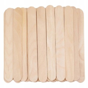 Szpatułki drewniane proste do depilacji długość 15cm 50 sztuk