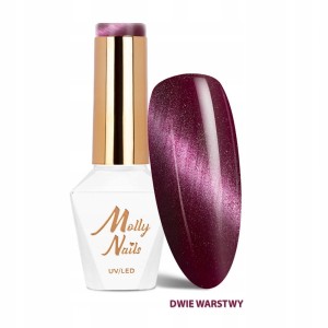 Molly Nails Cat Eye Seduction Nr 245 Velvet Mauve Gel Polish LED/UV HEMA/Di-HEMA Free Różowy magnetyczny lakier hybrydowy z efektem kociego oka 8g