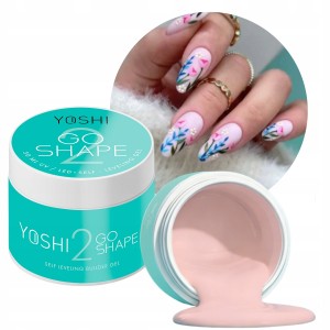 Yoshi Go Shape No2 Twardy żel do przedłużania paznokci samopoziomujący jasno różowy 50ml