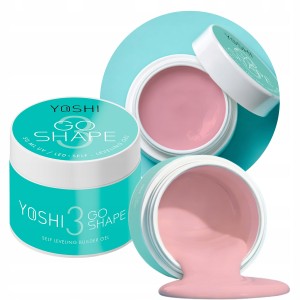 Yoshi Go Shape No3 Twardy żel do przedłużania paznokci samopoziomujący jasny różowy 50ml