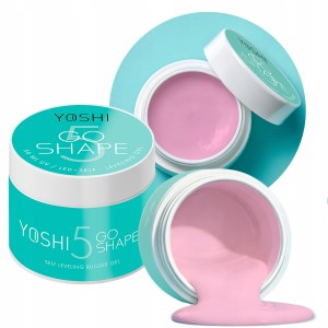Yoshi Go Shape No5 Twardy żel do przedłużania paznokci samopoziomujący wyraźny różowy 50ml