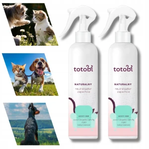 Totobi neutralizator zapachów zwierząt naturalny bez alkoholu bez SLS hipoalergiczny 2 x 300 ml