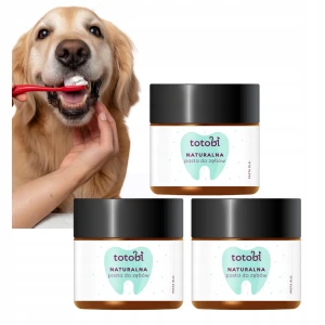 Totobi pasta do zębów psa i kota naturalna bez fluoru kokos mięta masło shea 3 x 50 ml