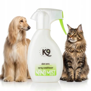 K9 Aloe Vera Nano Mist Odżywka Rozkołtuniająca Spray bez Spłukiwania dla Psów i Kotów z Aloesem i Proteinami 250 ml