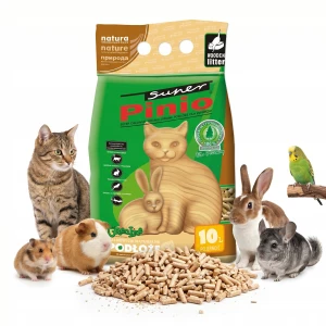 Super Pinio Naturalny Żwirek Drewniany Pellet Niezbrylający dla Kota Królika Chomika Biodegradowalny Spłukiwany w Toalecie 10 L