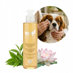 Yuup! Home Eye Contour Cleaning Preparat do Pielęgnacji Okolic Oczu dla Psa i Kota z Zieloną Herbatą i Lotosu Naturalne Ekstrakty 150 ml