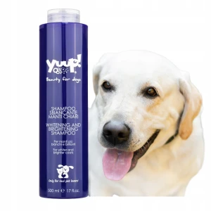 Yuup! Szampon Rozjaśniający dla Psów i Kotów do Białej Jasnej Srebrnej Sierści Usuwa Zażółcenia Keratyna Pantenol 500 ml