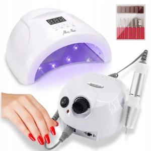 Zestaw do Manicure Lampa UV LED 48W Molly Nails 1S PRO 30 Diod Frezarka Retoo 65W 30000 obr/min Manicure Pedicure