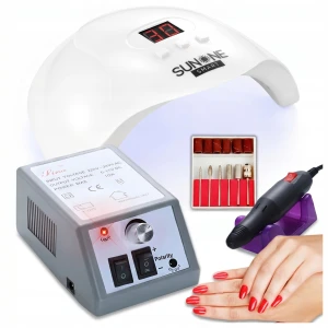 Zestaw do Manicure Lampa UV LED 48W Sunone Smart USB Timer Sensor Frezarka 10W 15000 obr/min Manicure Pedicure