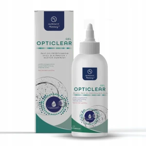 Hippovet łagodzący żel do czyszczenia oczu dla psa i kota OptiClear 200ml