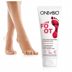 OnlyBio Foot Naturalnie Malinowy peeling do stóp złuszczający na zrogowacenia 75ml