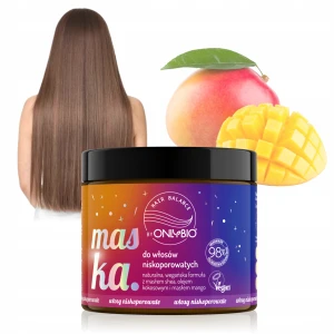OnlyBio Hair in Balance Maska do włosów niskoporowatych Mango 400ml