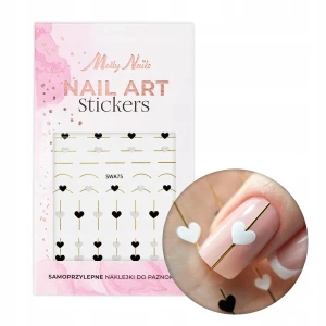 Molly Nails Dekoracyjne Naklejki do Zdobień Paznokci F785 Serca