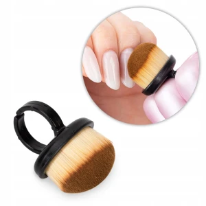 Molly Nails Miękki Pędzelek do Usuwania Pyłu z Paznokci Czarny 3,5cm