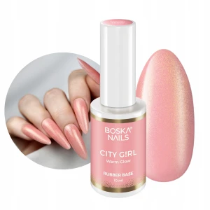 Boska Nails baza kauczukowa z drobinką City Girl Warm Glow 10ml