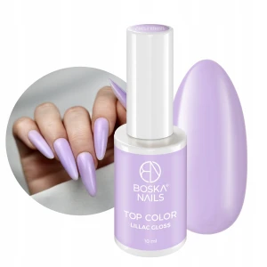 Boska Nails Top Hybrydowy No Wipe Cover Lillac Fiolet 10ml