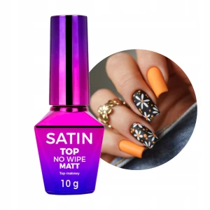 Molly Nails Top Hybrydowy Matowy No Wipe Satin Clear 10g