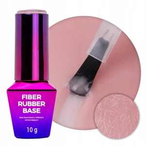 Molly Nails Wzmacniająca Baza Kauczukowa Hybrydowa 2w1 Z Włóknami Fiber Base Nutty Nut 10g