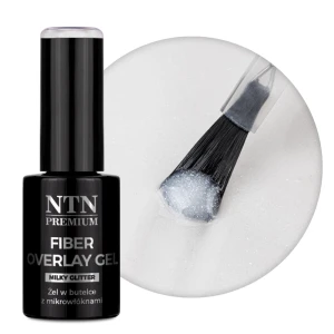 NTN Premium Wzmacniający Żel W Butelce Z Włóknami Fiber Overlay Milky Glitter 7g
